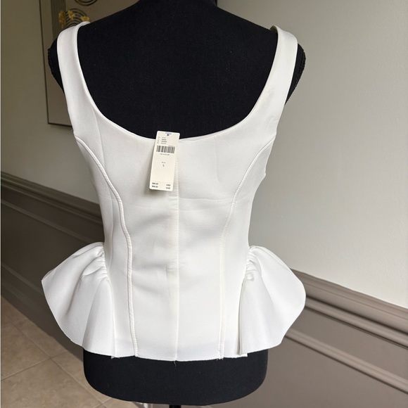 Maeve White Peplum Blouse - Picture 2 of 4